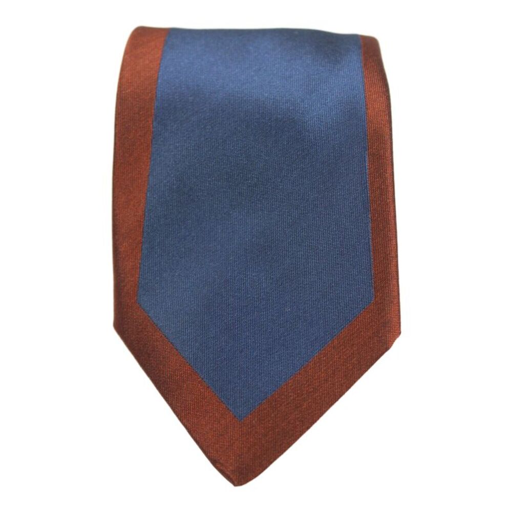 Dolce & Gabbana Mens Silk Printed Neck Tie Blue Brown